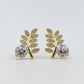 Leaf Solitaire Earrings jewellery product view 5