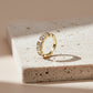 Luxe Princess Cut Eternity Gold Ring jewellery product view 1