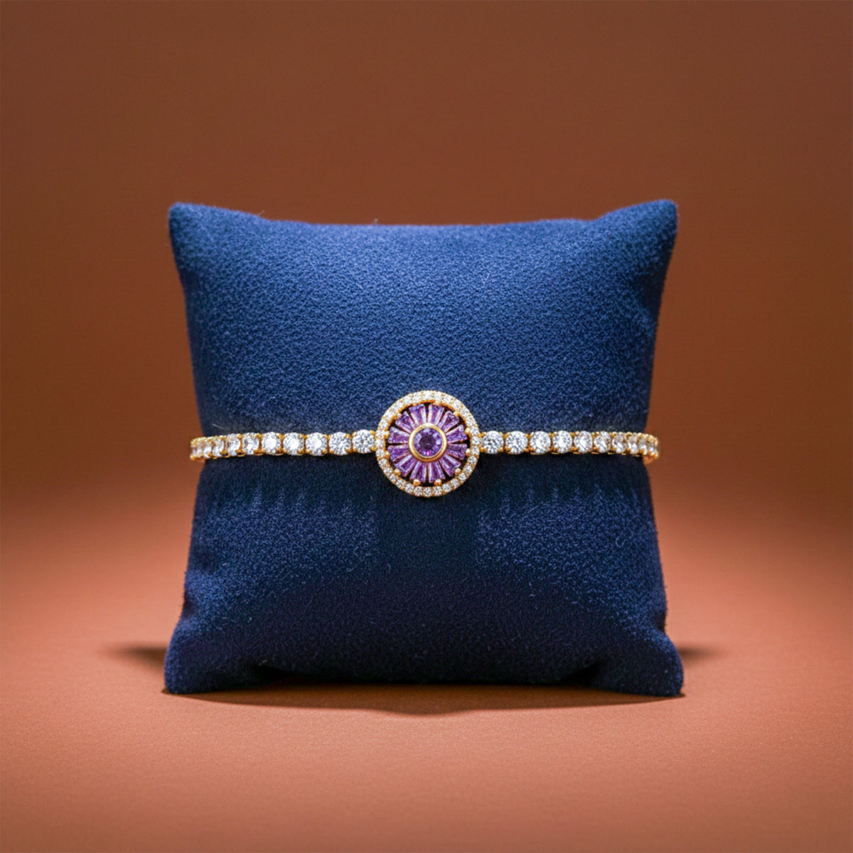 Purple Aura Diamond Bracelet jewellery product view 4