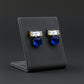 Blue Cube Crystal Dangle Earrings jewellery product view 3