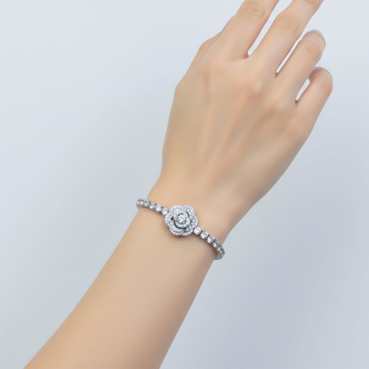 Infinity Blossom Tennis Bracelet jewellery product view 4