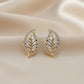 Leaf Luxe Stud Earrings jewellery product view 3