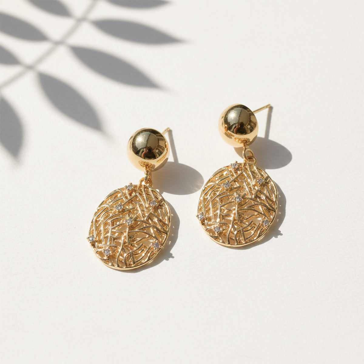 Sunora Weave Drops Earrings jewellery product view 3