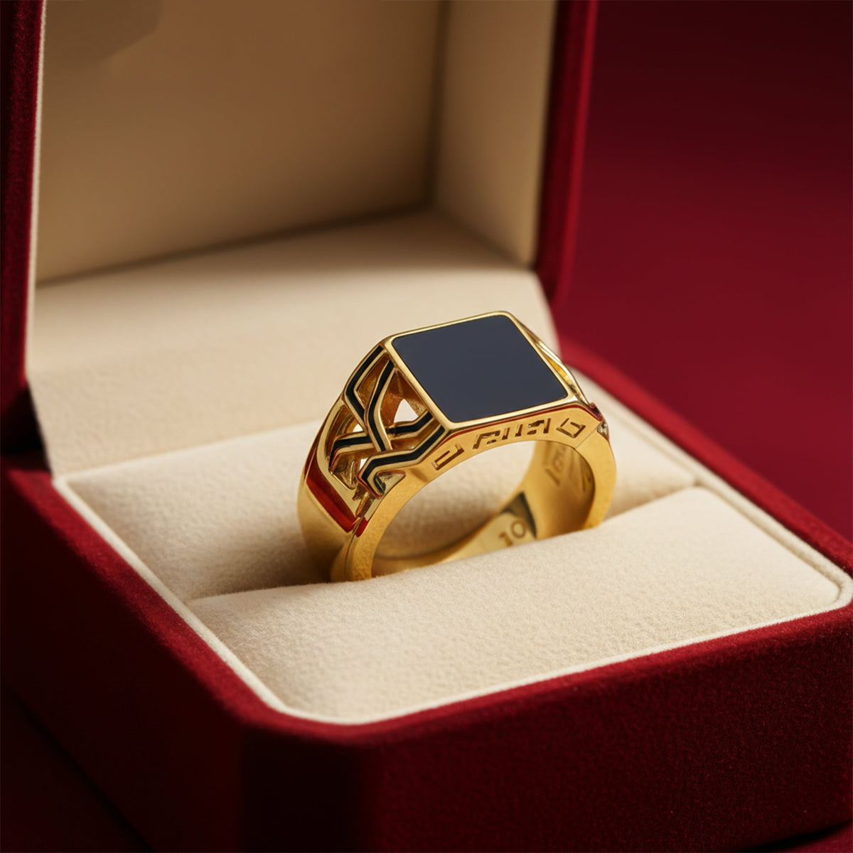 Golden Noir Ring jewellery product view 5
