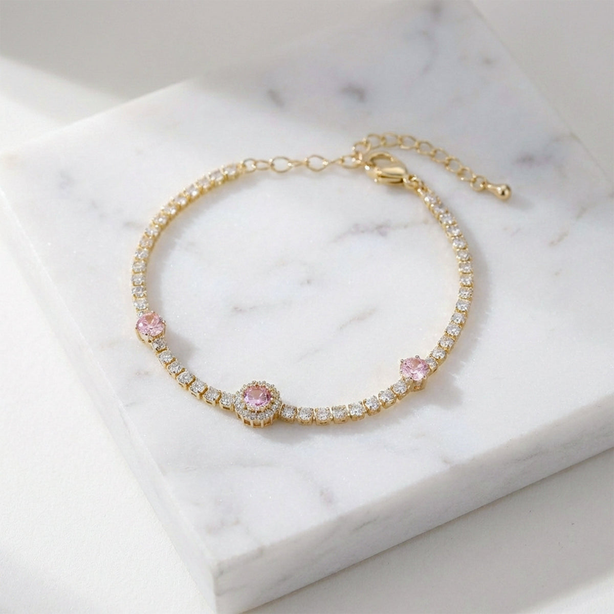 Eterna Pink Radiance Bracelet jewellery product view 3