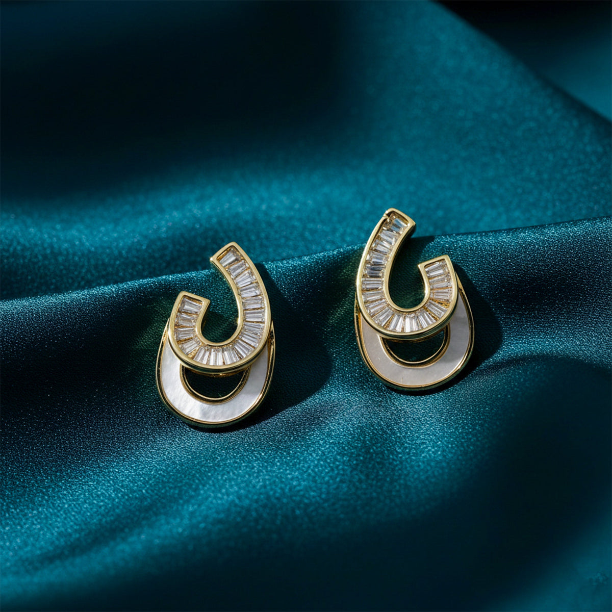 Zircon Arc Statement Earrings jewellery product view 4