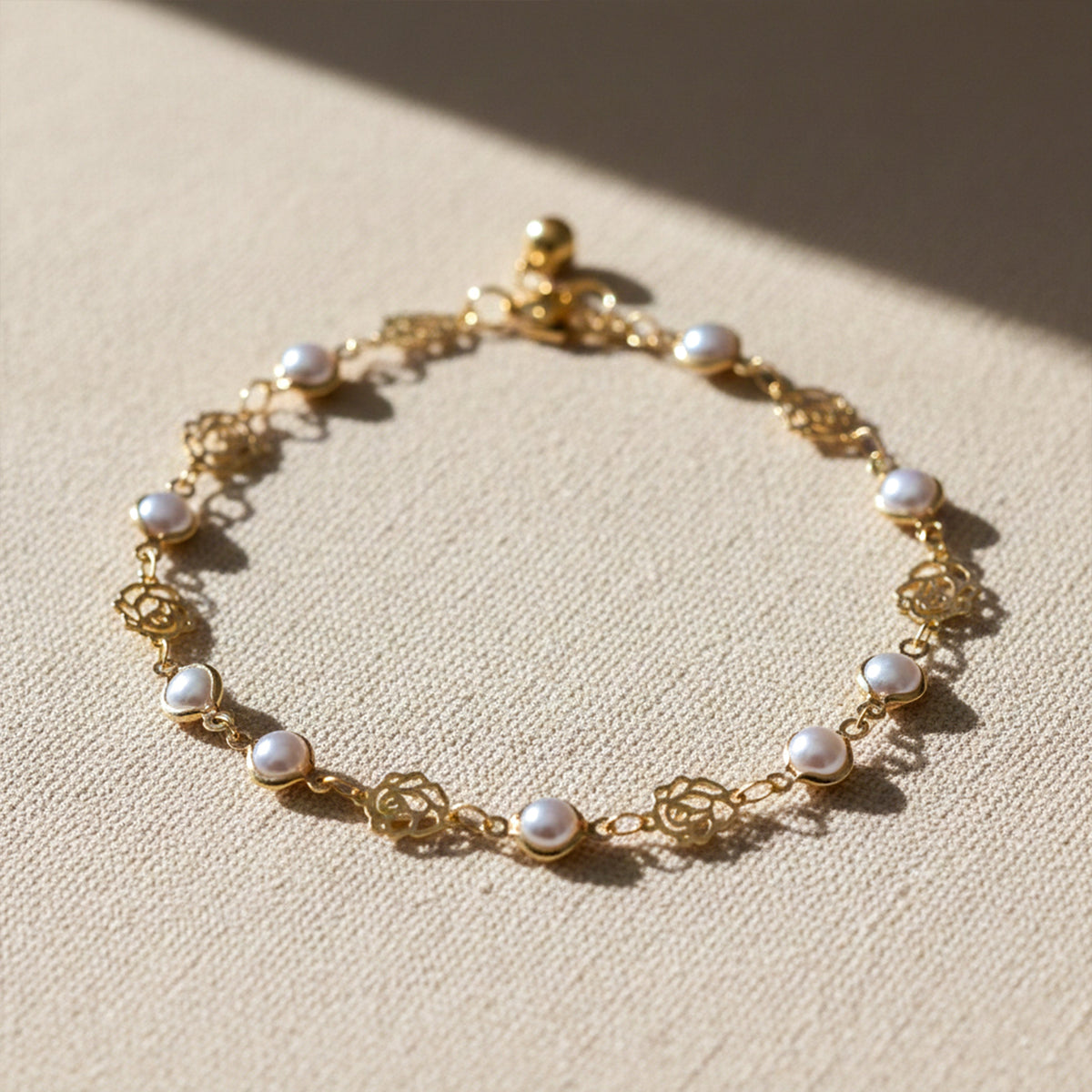 Opaline Luxe Pearl Anklet jewellery product view 1