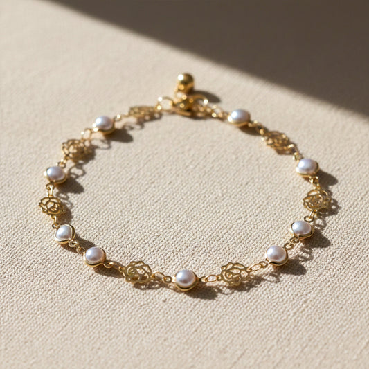 Opaline Luxe Pearl Anklet jewellery product view 1