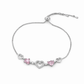 Rosé Lumière Heart Crystal Bracelet jewellery product view 6