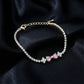 Aurora Pink Diamond Bow Bracelet jewellery product view 3