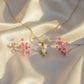 Classic Gold Pearl Blossom Necklace jewellery product view 5