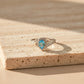 Azure Teardrop Halo Ring jewellery product view 4