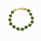 Green Enamel Clover Luxury Bracelet jewellery product view 6