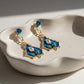 Vintage Blue Floral Luxe Earrings jewellery product view 4