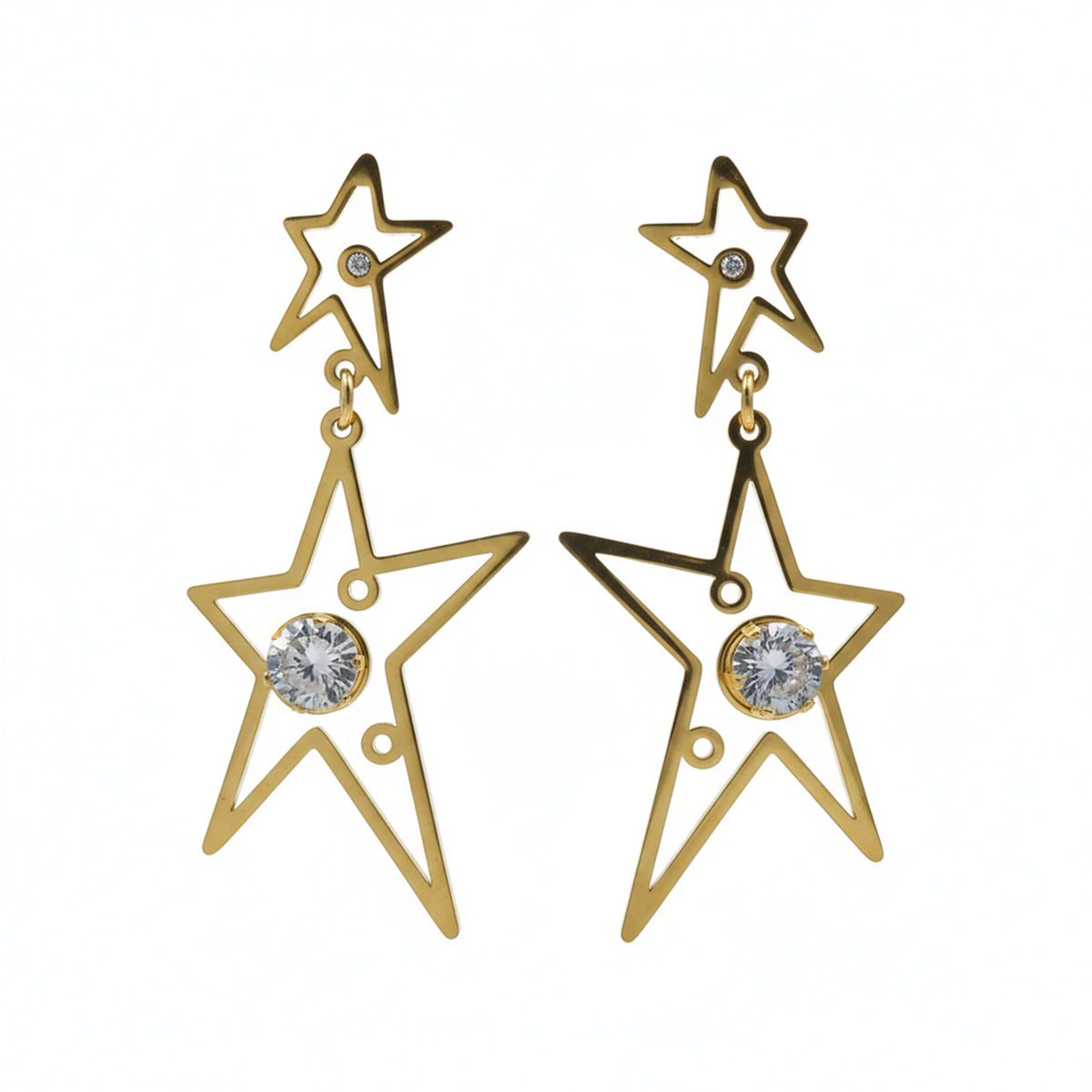Galaxy Star Dangle Earrings jewellery product view 6