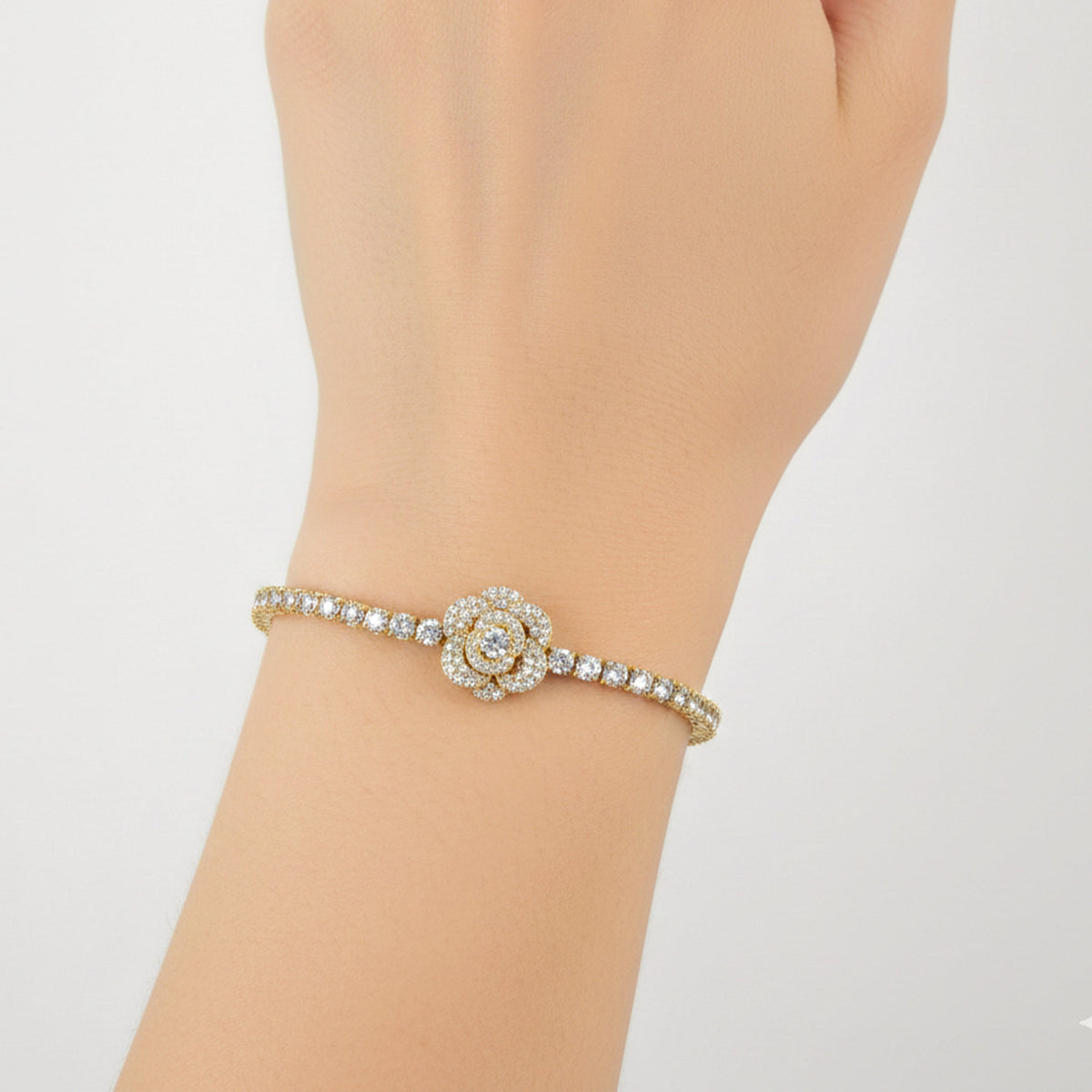 Royal Halo Diamond Tennis Bracelet jewellery product view 4
