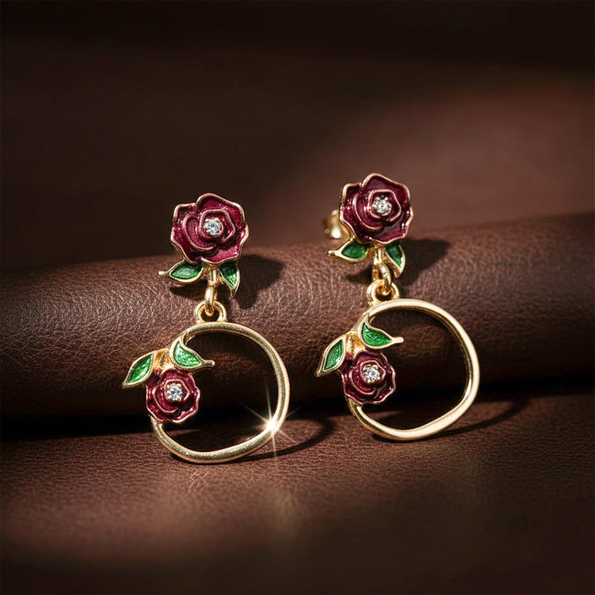 Rose Loop Luxe Earrings jewellery product view 3
