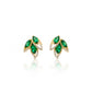Luxury Emerald Leaf Drop Earrings jewellery product view 6