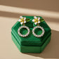 Golden Petal Pearl Circle Earrings jewellery product view 3