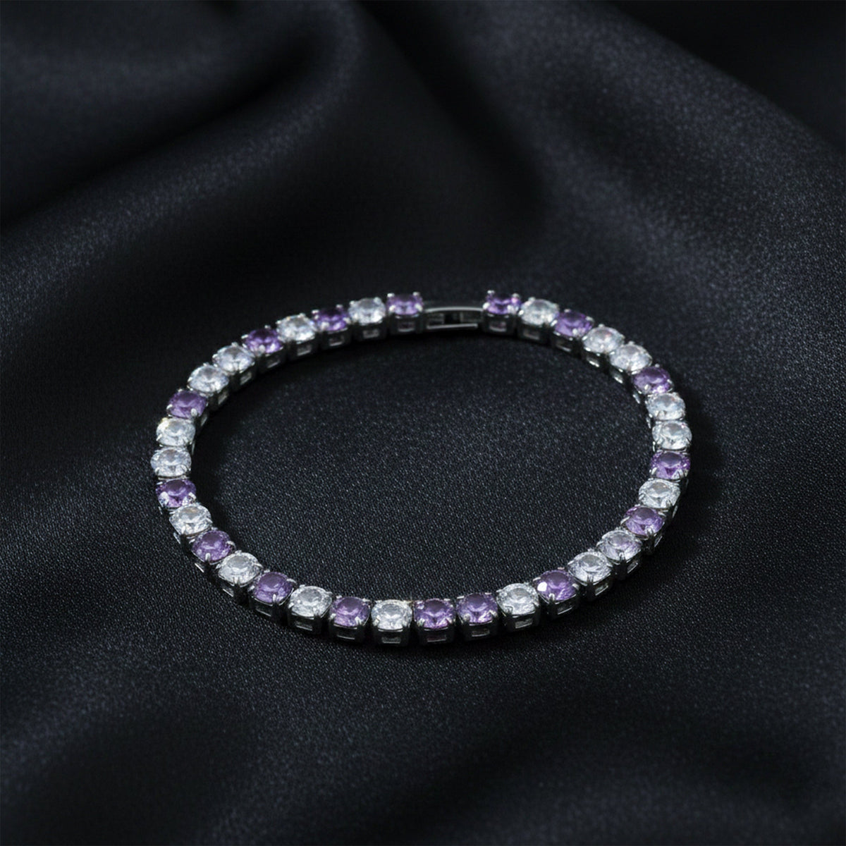 Velvet Purple Luxe Tennis Bracelet jewellery product view 2