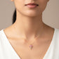Dainty Pink Flower Gold Necklace jewellery product view 3