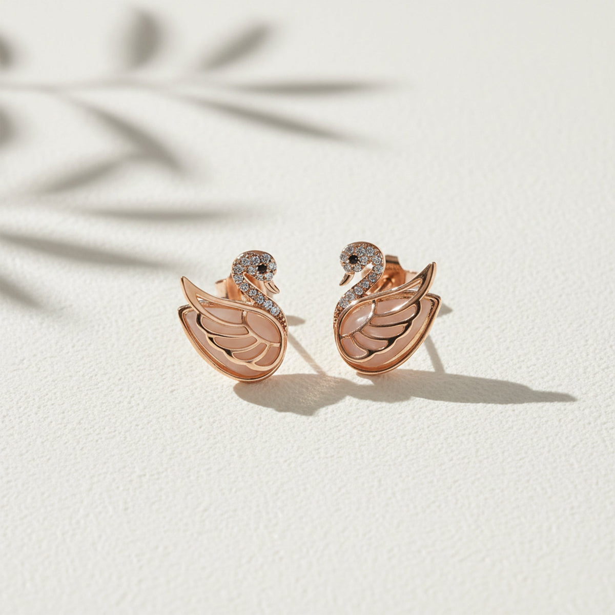 Aurora Grace Swan Earrings jewellery product view 4