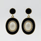 Royal Noir Pearl Halo Drop Earrings jewellery product view 8