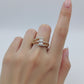 Regal Sparkle Criss-Cross Band Ring jewellery product view 4