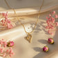 Romantic Gold Heart Pendant Necklace jewellery product view 4