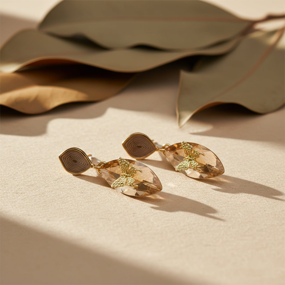 Nova Crystal Butterfly Earrings jewellery product view 4