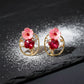 Ruby Petal Charm Earrings jewellery product view 5