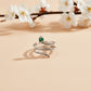 Mystic Emerald Diamond Wrap Ring jewellery product view 2