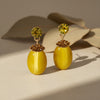 Sunlit Elegance Cat Eye Earrings jewellery product view 1