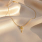 Elegant Gold Ribbon Bow Necklace jewellery product view 3