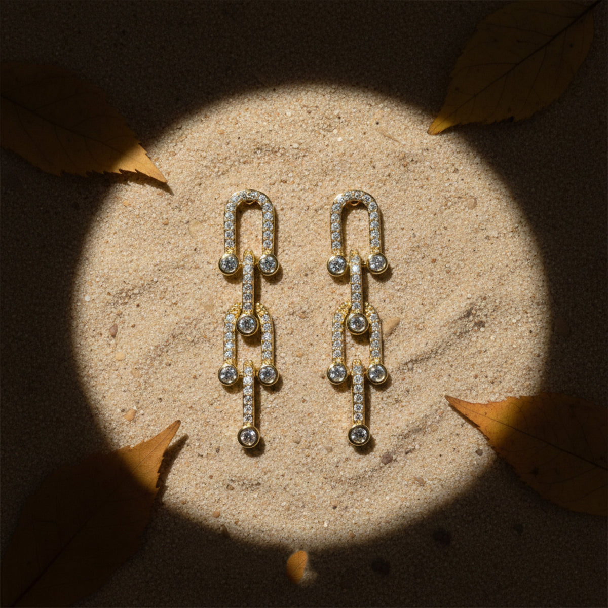 Elite Crystal Ladder Earrings jewellery product view 3