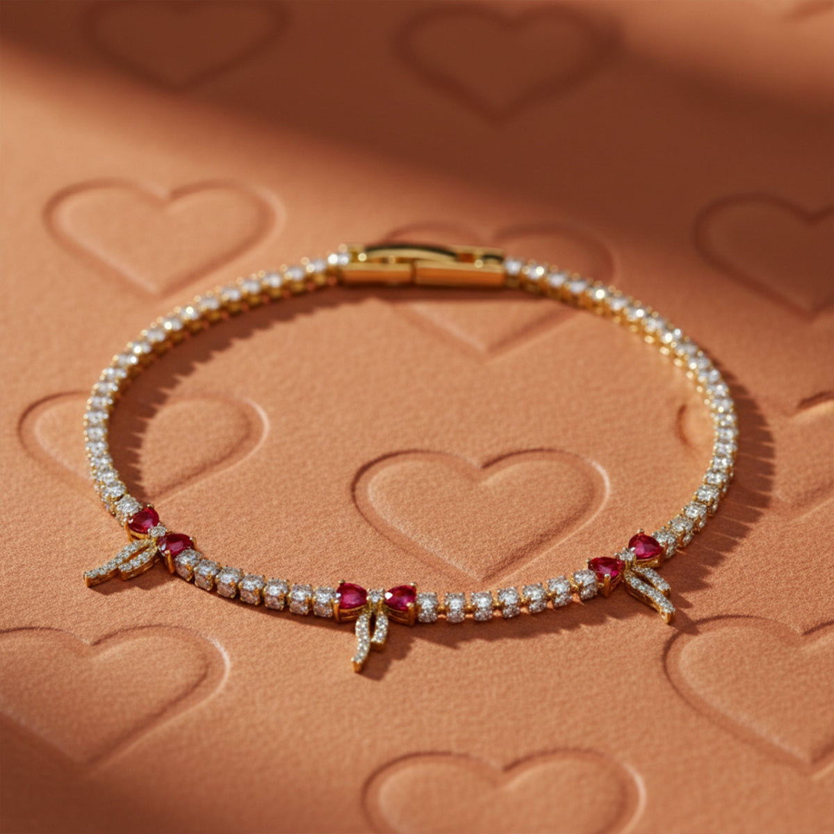 Crimson Luxe Diamond Bracelet jewellery product view 3