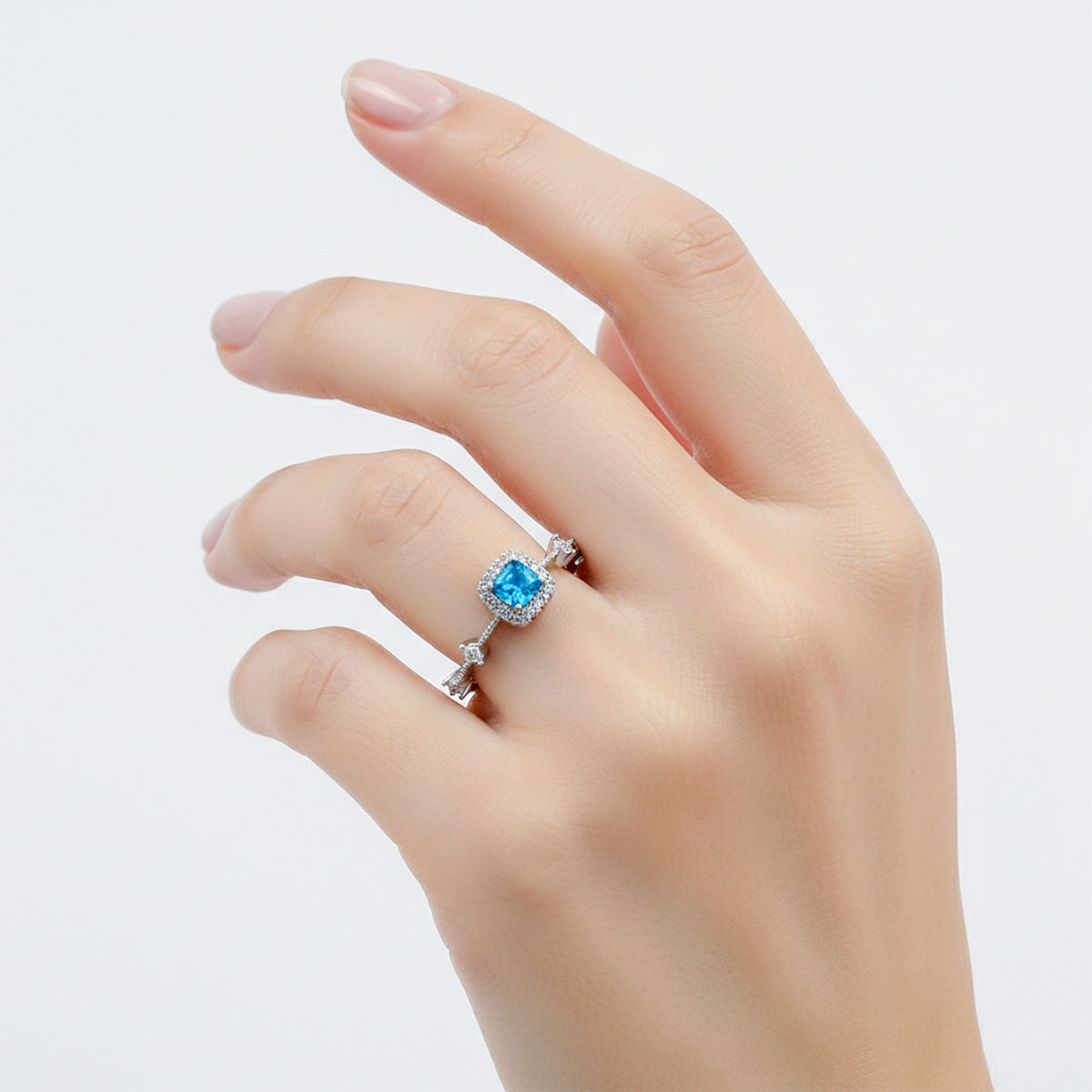 Ocean Sapphire Diamond Ring jewellery product view 4