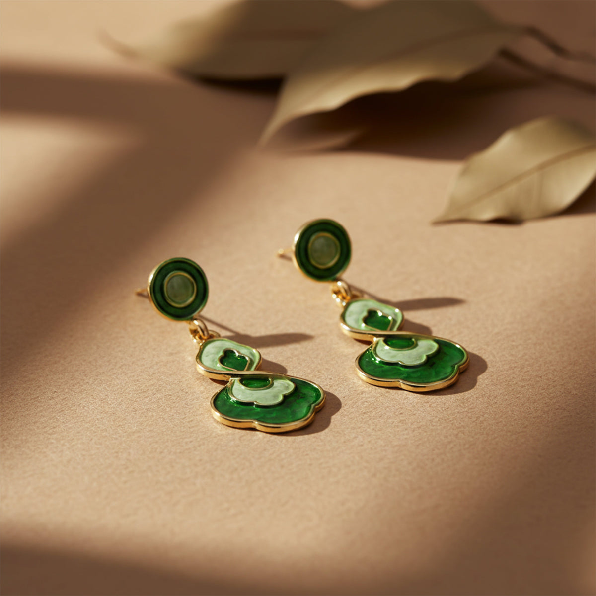 Opaline Green Luxe Earrings jewellery product view 4