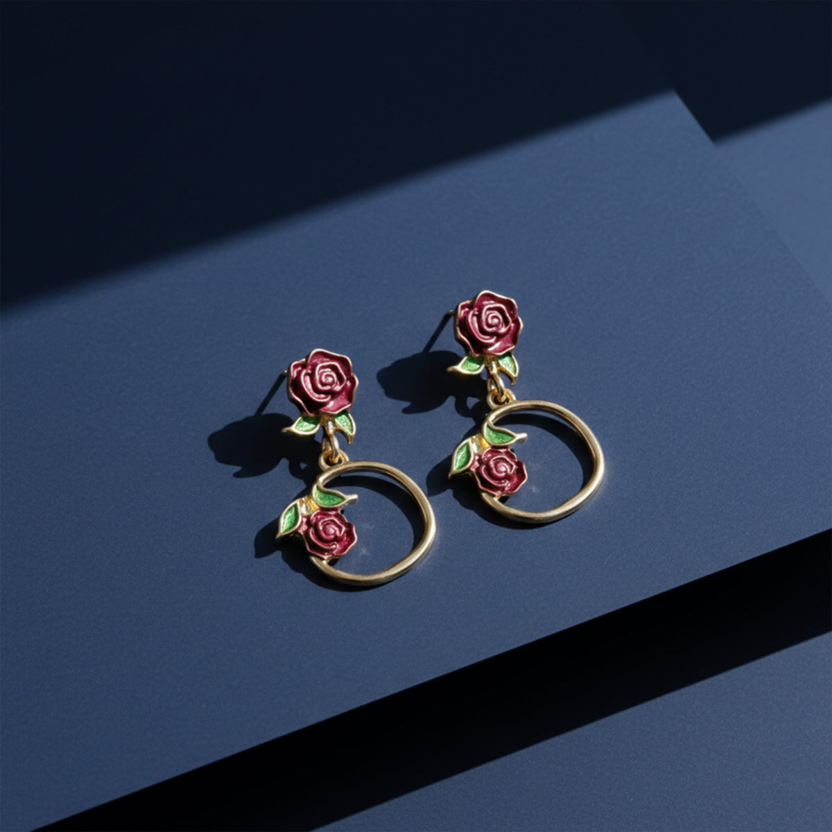 Rose Loop Luxe Earrings jewellery product view 5