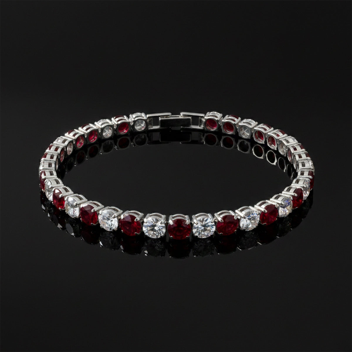 Crimson Royale Tennis Bracelet jewellery product view 4