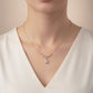 Rose Crystal Teardrop Gold Necklace jewellery product view 4