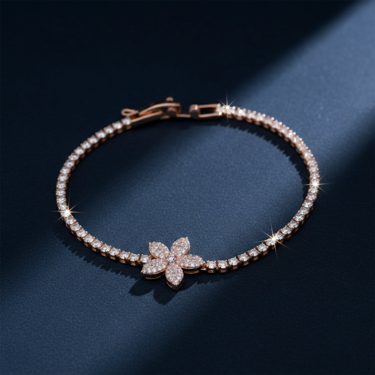 Flora Royale Diamond Tennis Bracelet jewellery product view 4