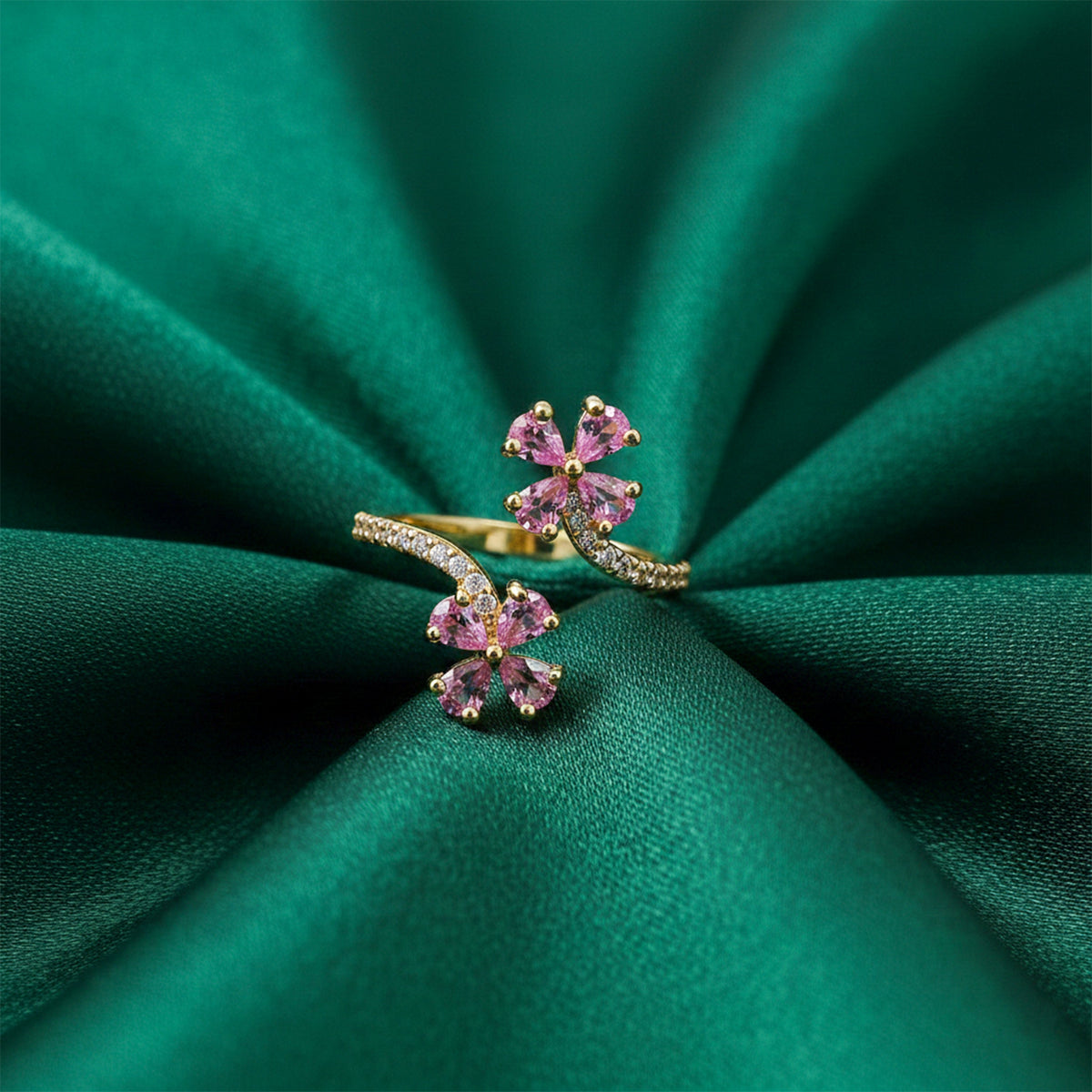 Rose Bloom Pink Adjustable Luxury Ring jewellery product view 4