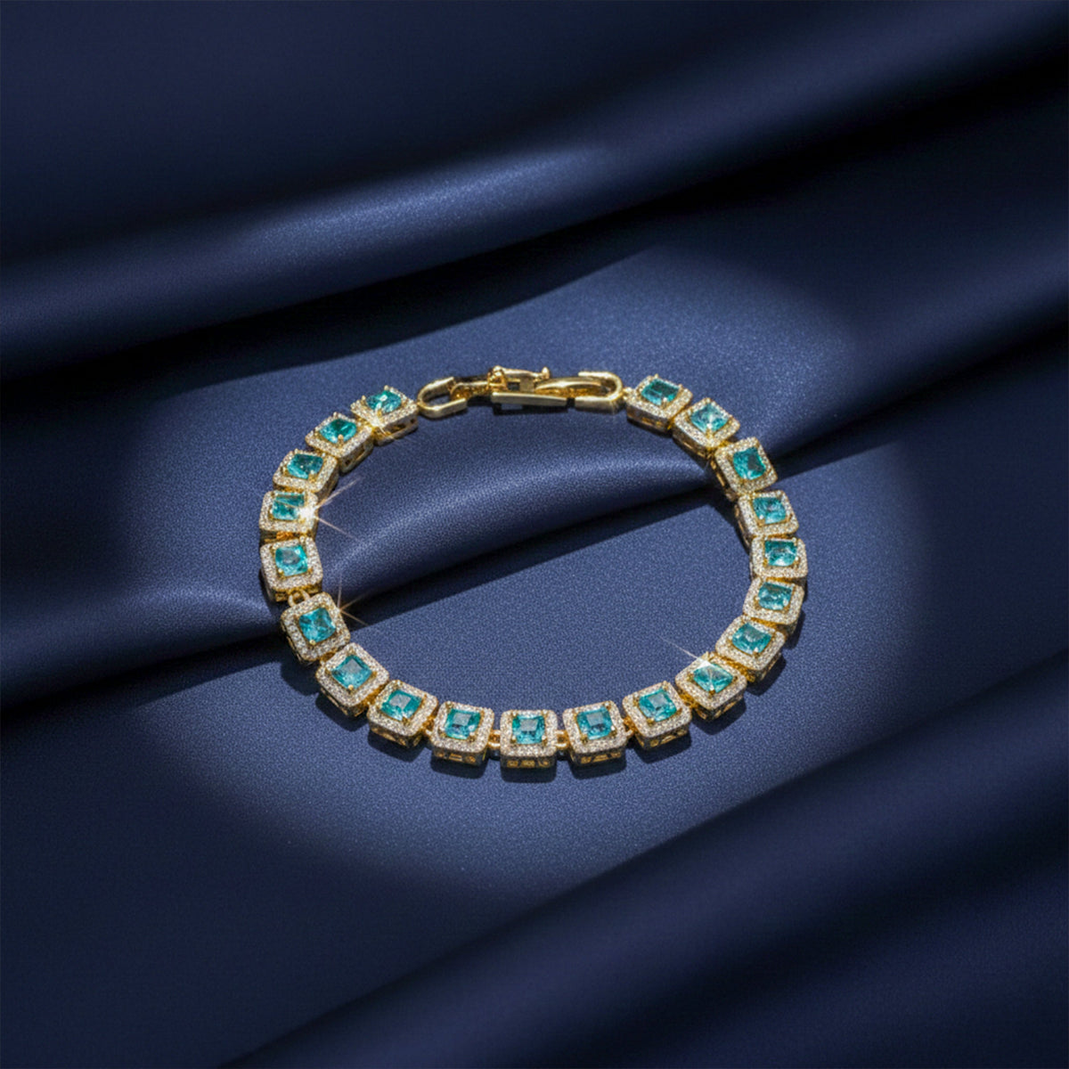 Turquoise Diamond Frame Bracelet jewellery product view 5