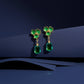 Green Bloom Crystal Earrings jewellery product view 4