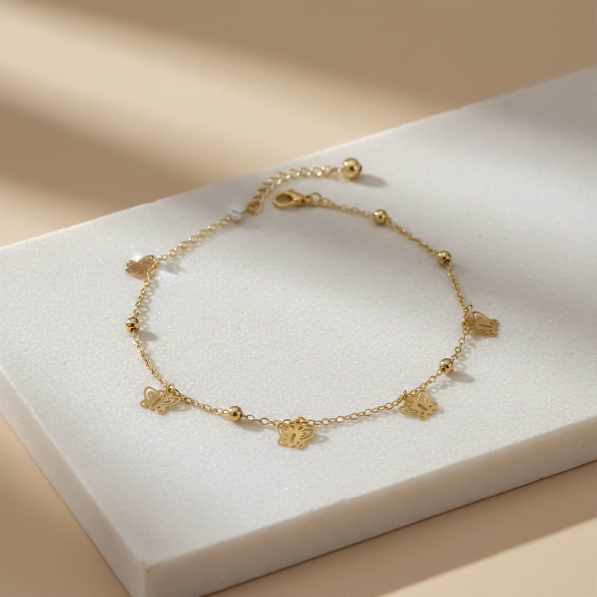 Ethereal Butterfly Chain Anklet jewellery product view 4