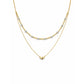 Luxpenny Dual Layer Gold Heart Necklace jewellery product view 6