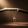 Gold Swan Pearl Pendant Necklace jewellery product view 1