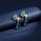 Teal Blossom Drop Earrings jewellery product view 4