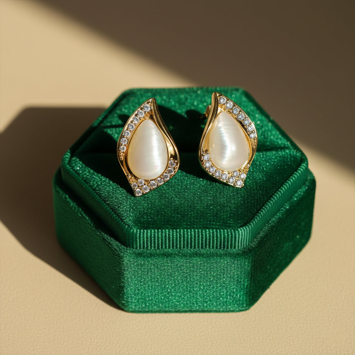 Cat Eye Teardrop Earrings jewellery product view 4